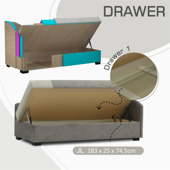 დივანი HOBEL BIG-BEN CAPPUCCINO JAGUAR 6/ CREAM JAGUAR 3 L (2)