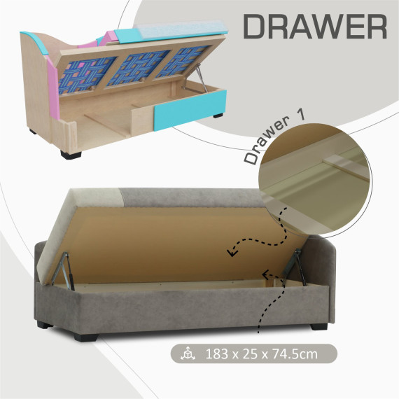 დივანი HOBEL BIG-BEN CAPPUCCINO JAGUAR 6/ CREAM JAGUAR 3 L (2)