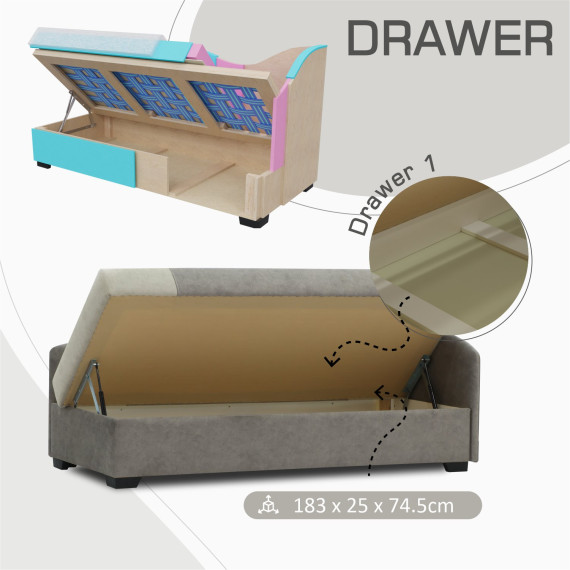 დივანი HOBEL BIG-BEN CAPPUCCINO JAGUAR 6/ CREAM JAGUAR 3 R (2)