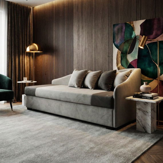 დივანი HOBEL BIG-BEN GREY LEONARDO 14/ DARK GREY LEONARDO 15 R (2)