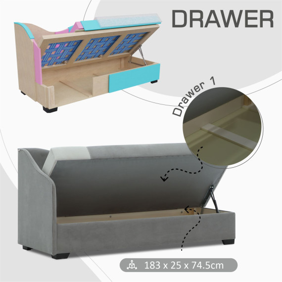 დივანი HOBEL BIG-BEN LIGHT GREY JAGUAR 4/ GREY JAGUAR 5 L (2)