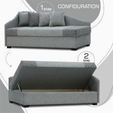 sofa HOBEL BIG-BEN LIGHT GREY JAGUAR 4/ GREY JAGUAR 5 L (2)