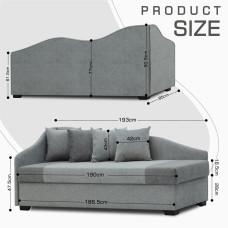 sofa HOBEL BIG-BEN LIGHT GREY JAGUAR 4/ GREY JAGUAR 5 L (2)