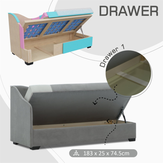 დივანი HOBEL BIG-BEN LIGHT GREY JAGUAR 4/ GREY JAGUAR 5 R (2)