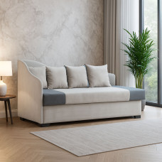 დივანი HOBEL BIG-BEN LIGHT GREY VIVALDI 6/ DARK GREY VIVALDI 8 L(2)