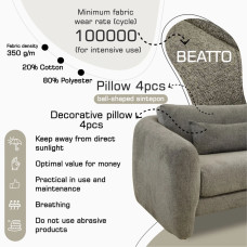 გარნიტური HOBEL CHILI 3+1+1 GREY BEATTO 1036 (3)