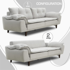 გარნიტური HOBEL CLARA 3+1+1 F/R LIGHT GREY LEONARDO 13 (3)