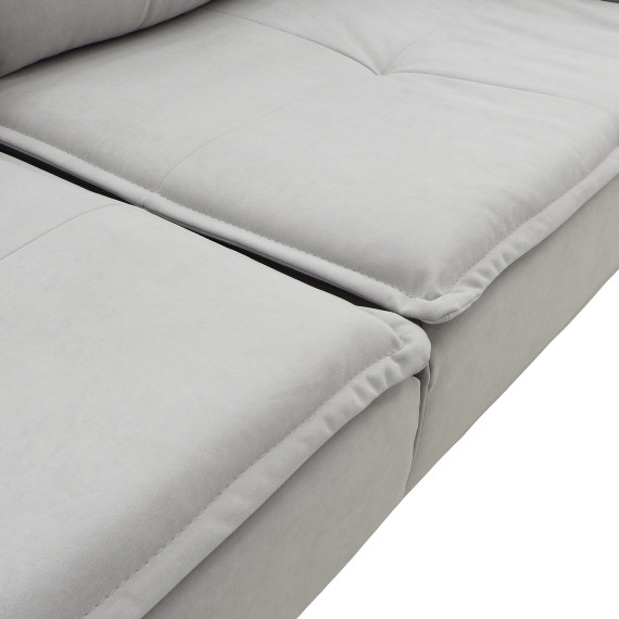 გარნიტური HOBEL CLARA 3+1+1 F/R LIGHT GREY LEONARDO 13 (3)