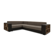 sofa HOBEL CORNER BAR BROWN 3673/ BROWN SCANDI 6 L (6)