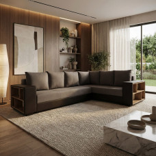 sofa HOBEL CORNER BAR BROWN 3673/ BROWN SCANDI 6 R (6)