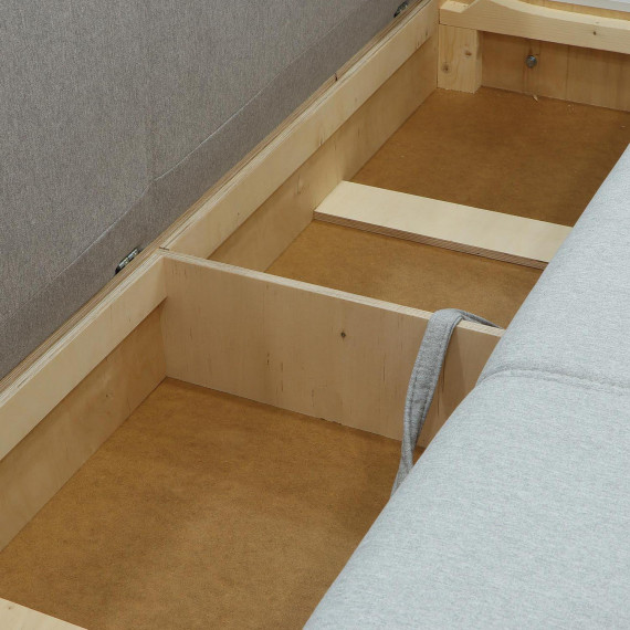 დივანი HOBEL CORNER BAR F/P DARK GREY 8410/ LIGHT GREY SCANDI 17 R (6)