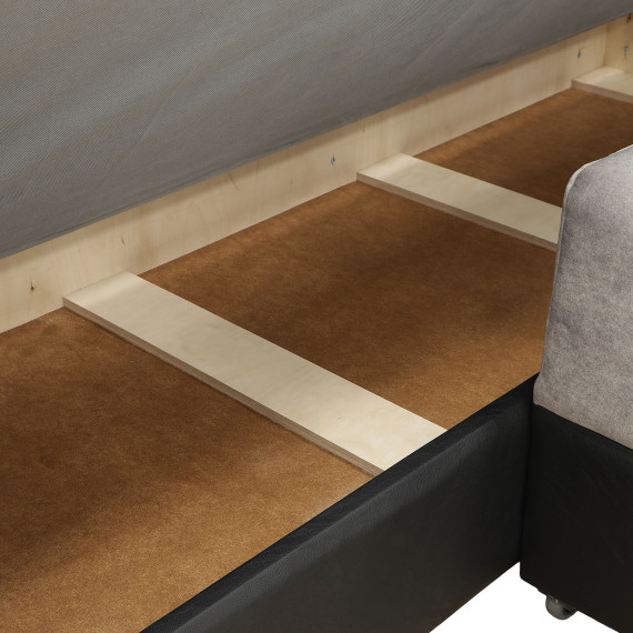 დივანი HOBEL CORNER BAR F/P K090 BLACK 4503/ CAPPUCCINO JAGUAR 6 L (6)