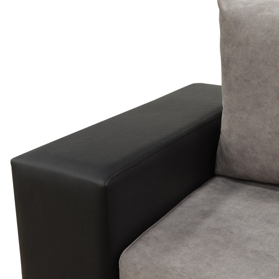 დივანი HOBEL CORNER BAR F/P K090 BLACK 4503/ CAPPUCCINO JAGUAR 6 L (6)