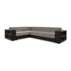 диван HOBEL CORNER BAR F/P K090 BLACK 4503/ CAPPUCCINO JAGUAR 6 L (6)