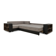 диван HOBEL CORNER BAR F/P K090 BLACK 4503/ CAPPUCCINO JAGUAR 6 L (6)