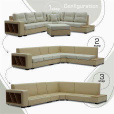 диван HOBEL CORNER CORONA CREAM PHANTOM 3/ CREAM BEATTO 1065 L (7)