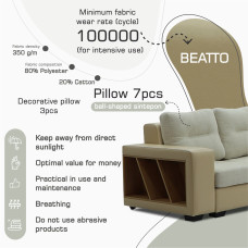 диван HOBEL CORNER CORONA CREAM PHANTOM 3/ CREAM BEATTO 1065 L (7)