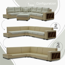 диван HOBEL CORNER CORONA CREAM PHANTOM 3/ CREAM BEATTO 1065 R (7)