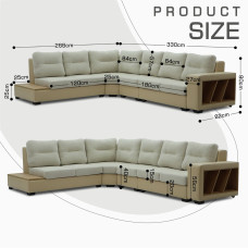 диван HOBEL CORNER CORONA CREAM PHANTOM 3/ CREAM BEATTO 1065 R (7)