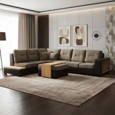 диван HOBEL CORNER CORONA DARK BROWN PHANTOM 8/ BROWN BEATTO 1012 L (7)