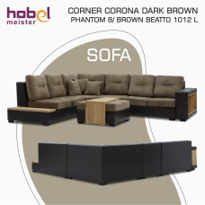 диван HOBEL CORNER CORONA DARK BROWN PHANTOM 8/ BROWN BEATTO 1012 L (7)