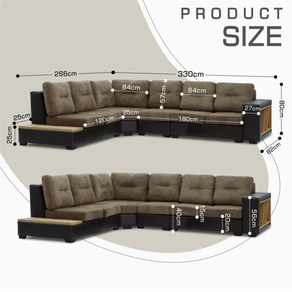 диван HOBEL CORNER CORONA DARK BROWN PHANTOM 8/ BROWN BEATTO 1012 L (7)