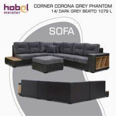 диван HOBEL CORNER CORONA GREY PHANTOM 14/ DARK GREY BEATTO 1079 L (7)
