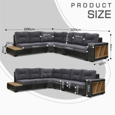 диван HOBEL CORNER CORONA GREY PHANTOM 14/ DARK GREY BEATTO 1079 L (7)