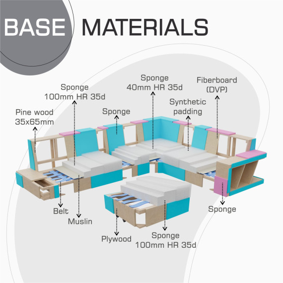დივანი HOBEL CORNER CORONA GREY PHANTOM 14/ DARK GREY BEATTO 1079 R (7)
