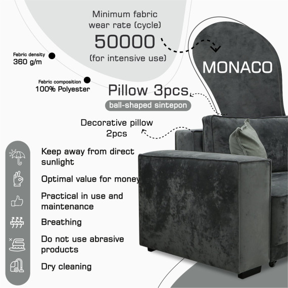 დივანი HOBEL CORNER DELUXE GREY MONACO 14/ NIAGARA AQUA GLASS R (6)