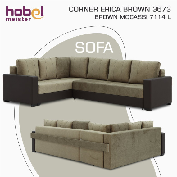 დივანი HOBEL CORNER ERICA BROWN 3673/BROWN MOCASSI 7114 L (6)