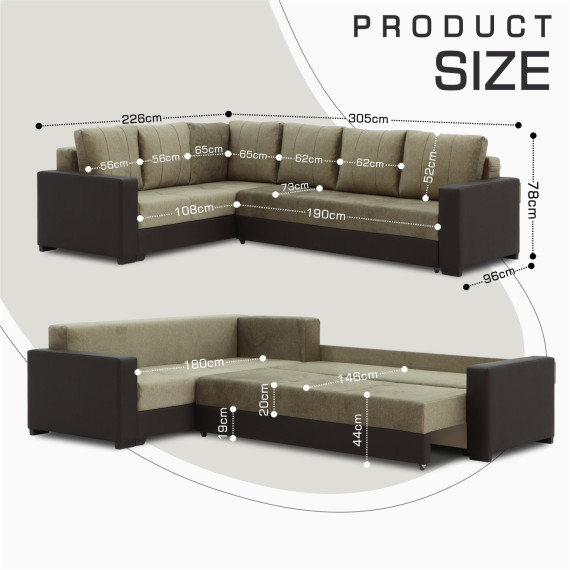 დივანი HOBEL CORNER ERICA BROWN 3673/BROWN MOCASSI 7114 L (6)