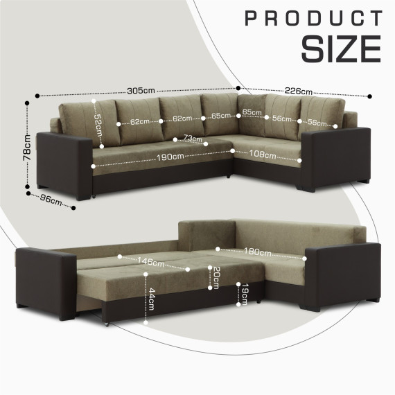 დივანი HOBEL CORNER ERICA BROWN 3673/BROWN MOCASSI 7114 R (6)