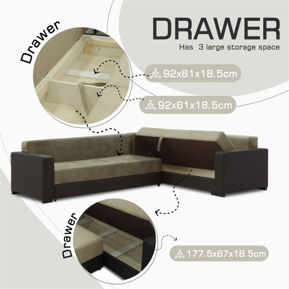 დივანი HOBEL CORNER ERICA BROWN 3673/BROWN MOCASSI 7114 R (6)