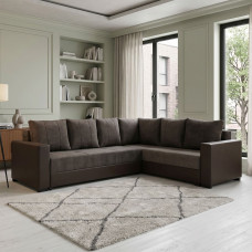 დივანი HOBEL CORNER ERICA F/P COFFEE V460/ DARK BROWN JAGUAR 18 R (6)