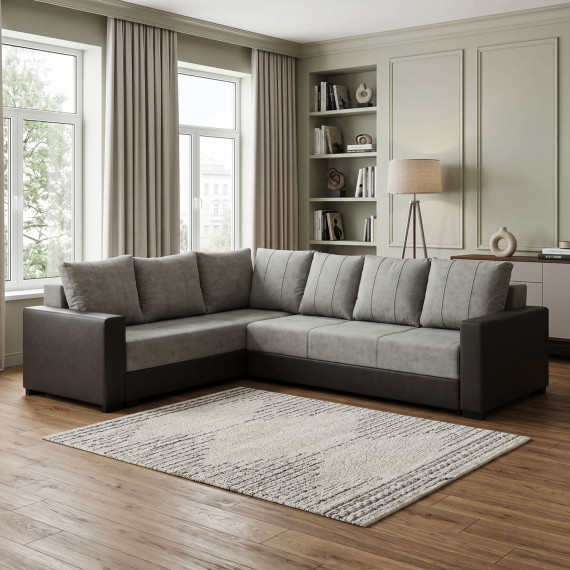 დივანი HOBEL CORNER ERICA F/P DARK GREY 8410/ LIGHT GREY JAGUAR 4 L(6)