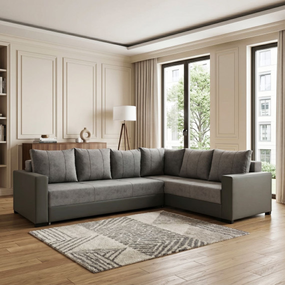 დივანი HOBEL CORNER ERICA F/P GREY V460/ GREY JAGUAR 5 R (6)