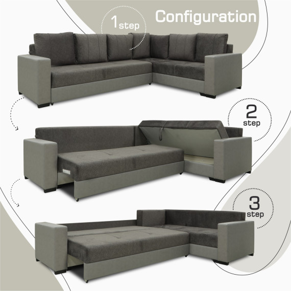 დივანი HOBEL CORNER ERICA LIGHT GREY 8409/ DARK GREY MOCASSI 4005 R (6)