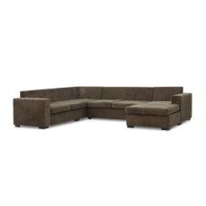 sofa HOBEL CORNER JASMIN F/R BROWN BELLA 6 / GONZA 1009/ BENORRY 1002 L (7)