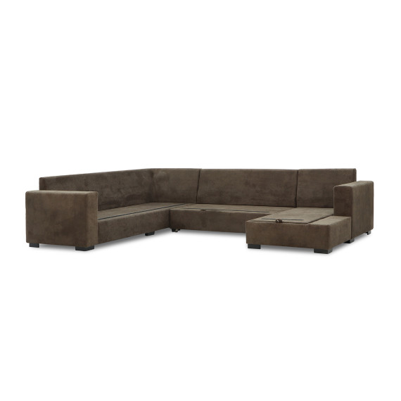 sofa HOBEL CORNER JASMIN F/R BROWN BELLA 6 / GONZA 1009/ BENORRY 1002 L (7)