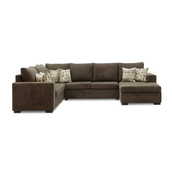 sofa HOBEL CORNER JASMIN F/R BROWN BELLA 6 / GONZA 1009/ BENORRY 1002 L (7)