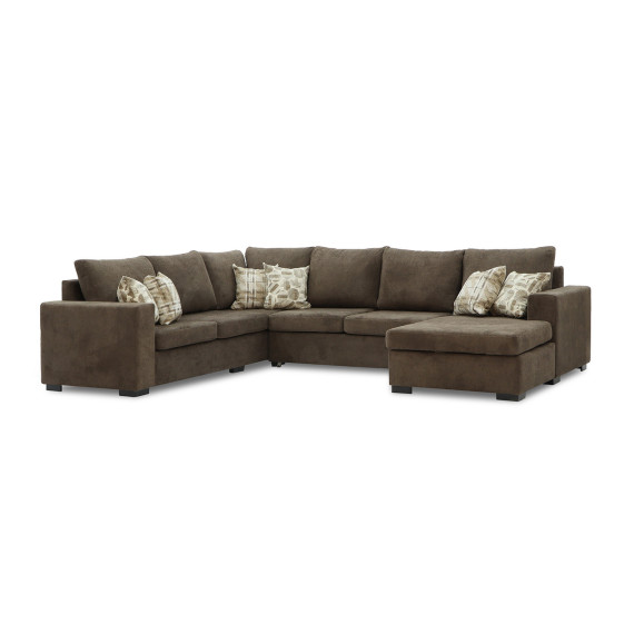 sofa HOBEL CORNER JASMIN F/R BROWN BELLA 6 / GONZA 1009/ BENORRY 1002 L (7)