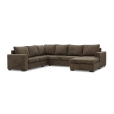 sofa HOBEL CORNER JASMIN F/R BROWN BELLA 6 / GONZA 1009/ BENORRY 1002 L (7)