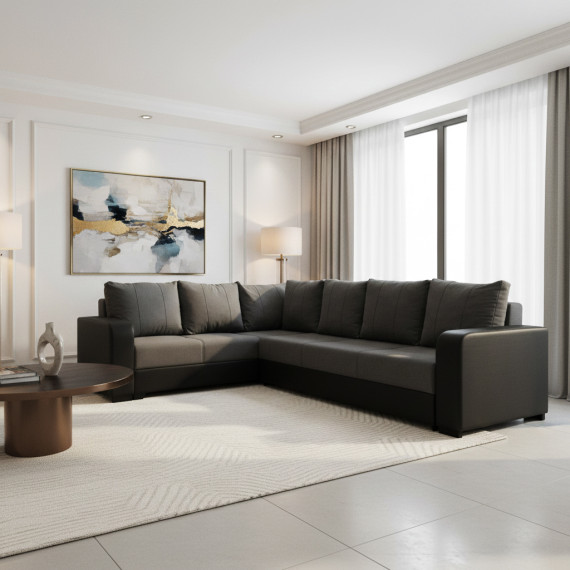 диван HOBEL CORNER KATRIN F/P BLACK 4503/DARK GREY SCANDI 22 L (6)