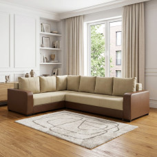 sofa HOBEL CORNER KATRIN F/P LEATHER CHOCOLATE/BEIGE LEONARDO 3 R (6)