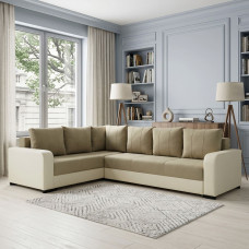 დივანი HOBEL CORNER KATRIN F/P LEATHER VANILLA/BEIGE LEONARDO 3 L (6)