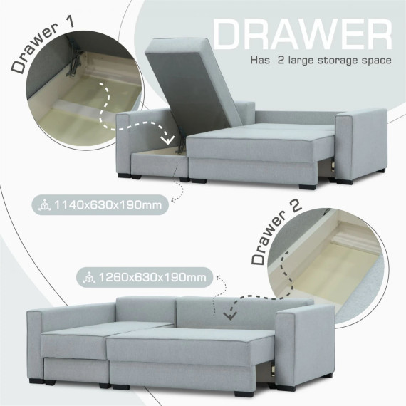 დივანი HOBEL CORNER LIZA PLUS D/P GREY SCANDI 18 L (5)