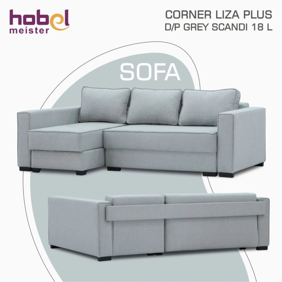 დივანი HOBEL CORNER LIZA PLUS D/P GREY SCANDI 18 L (5)