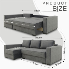 диван HOBEL CORNER LIZA PLUS F/P DARK GREY JAGUAR 9 L (5)