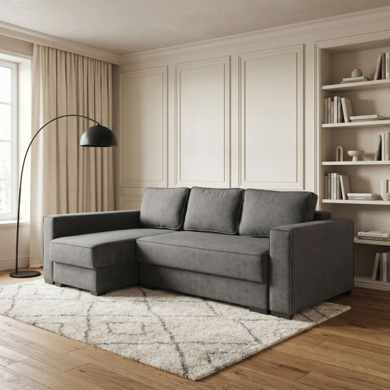 დივანი HOBEL CORNER LIZA PLUS F/P DARK GREY JAGUAR 9 L (5)